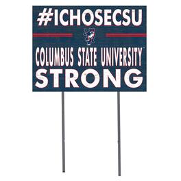 Jardine - Columbus State Cougars 18" x 24" I Chose Yard Sign - Blue