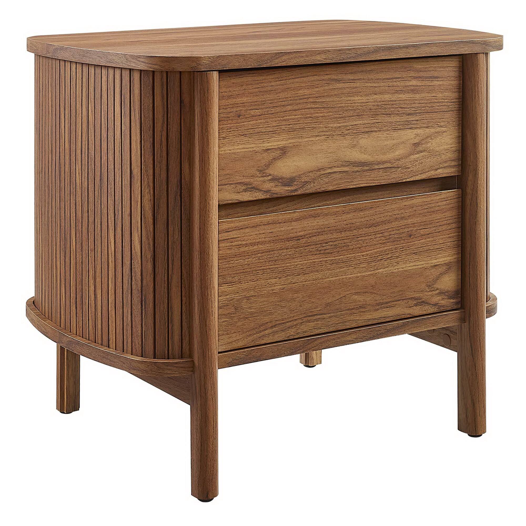 Angle. Modway - Cadence 2-Drawer Nightstand by Modway - Walnut.
