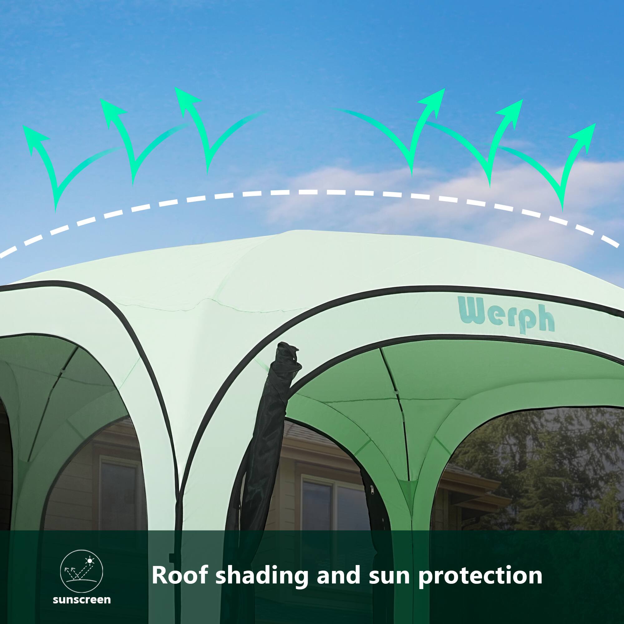 Roof shading and sun protection