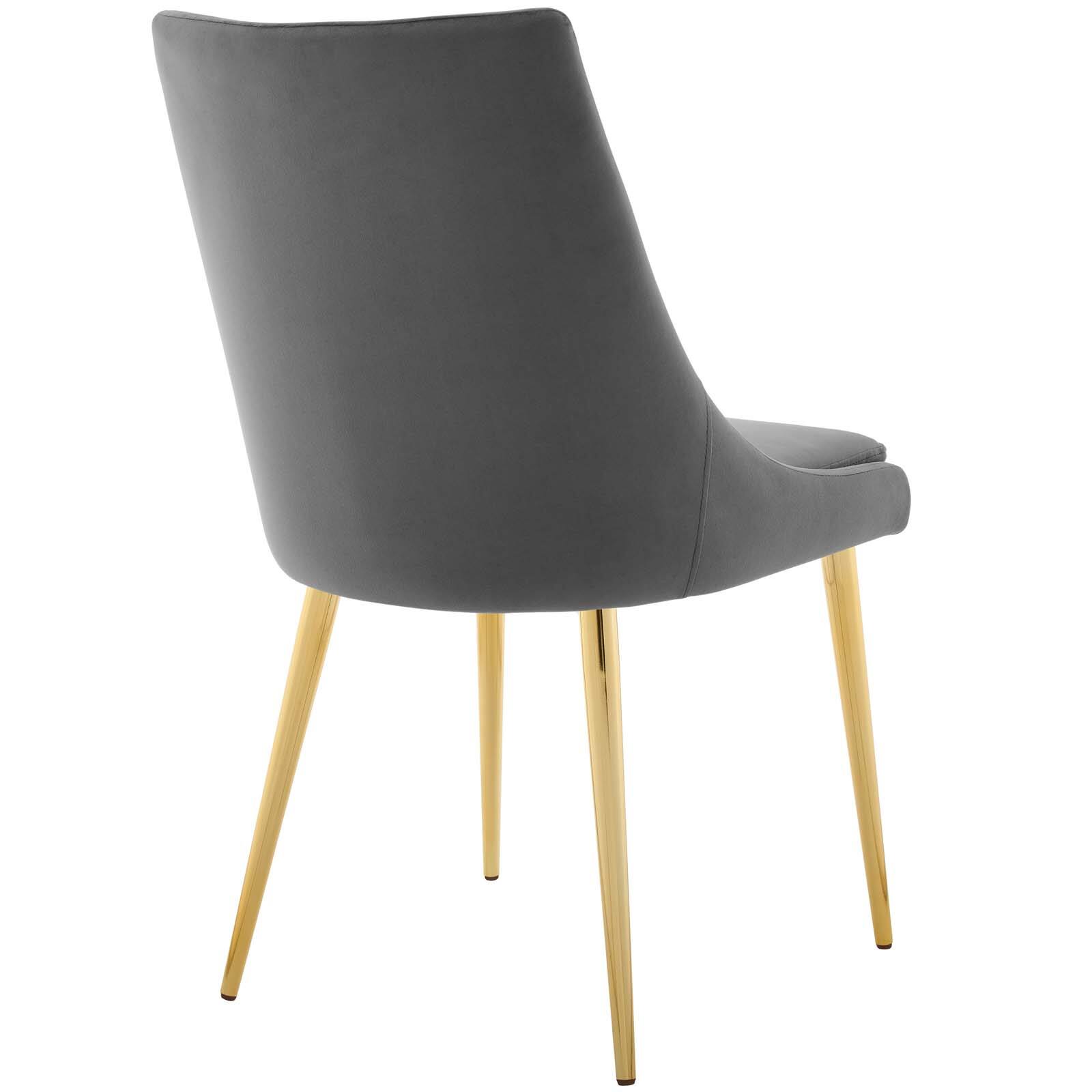 Alt View 1. Modway - Viscount Modern Accent Performance Velvet Dining Chair by Modway - Gray.