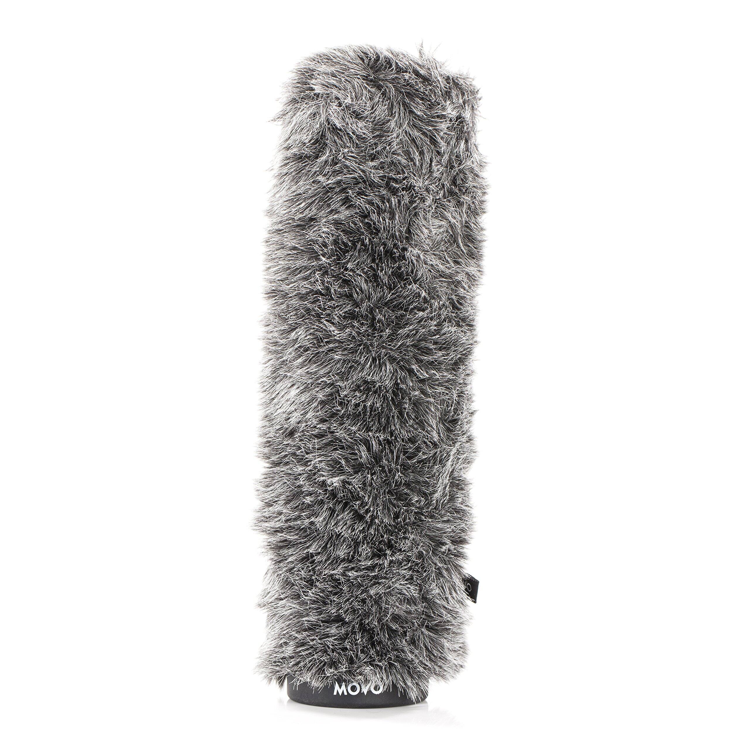 Alt View 1. MOVO - Movo WS-G270 Furry Rigid Windscreen for Microphones 18-23mm in Diameter and up to 10.6" (27cm) Long - Dark Gray.
