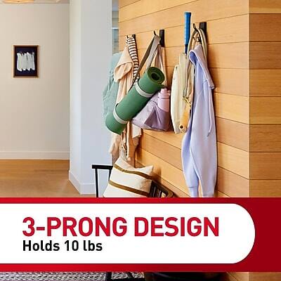3-Prong Design  
Holds 10 lbs