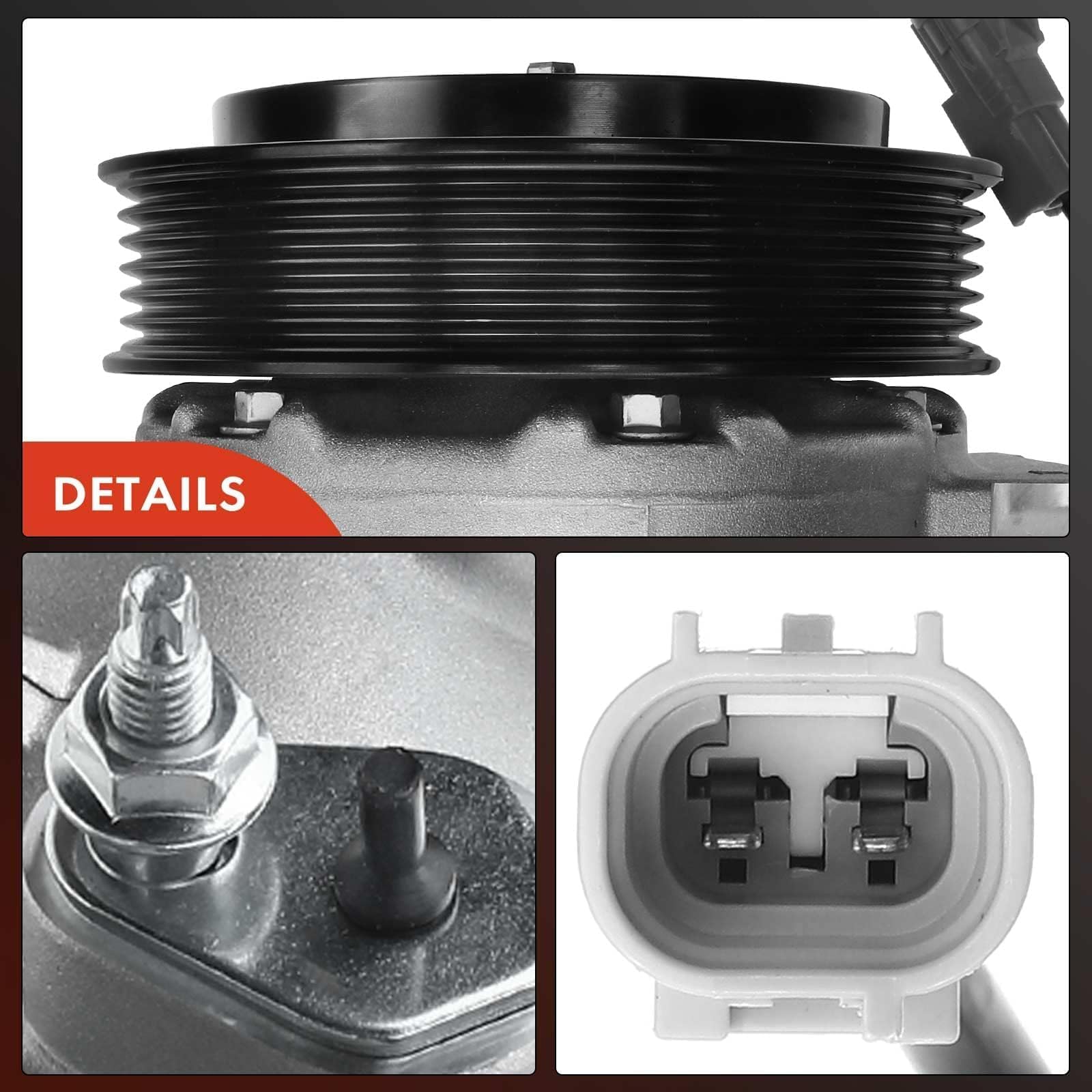 Alt View 5. JETRANSPORT - Air Conditioner Ac Compressor With Clutch Compatible Compass Patriot 2009-2017 & Caliber 2009-2012 1.8l 2.0 - Default.