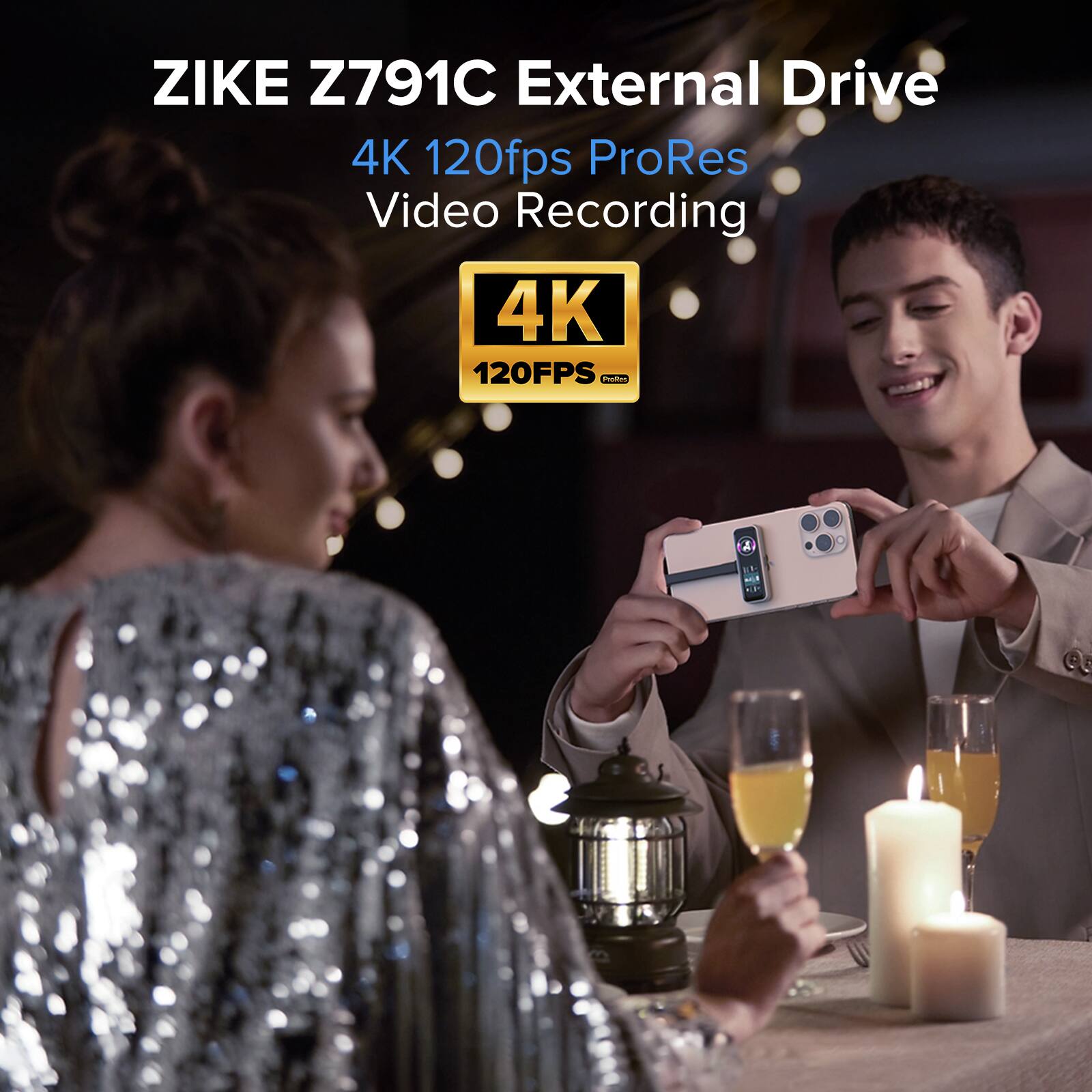 ZIKE Z791C External Drive  
4K 120fps ProRes Video Recording