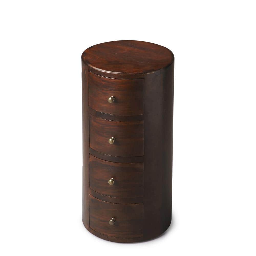 Butler Specialty - Liam Solid Wood End Table with Storage - Medium Brown