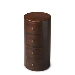 Butler Specialty - Liam Solid Wood End Table with Storage - Medium Brown