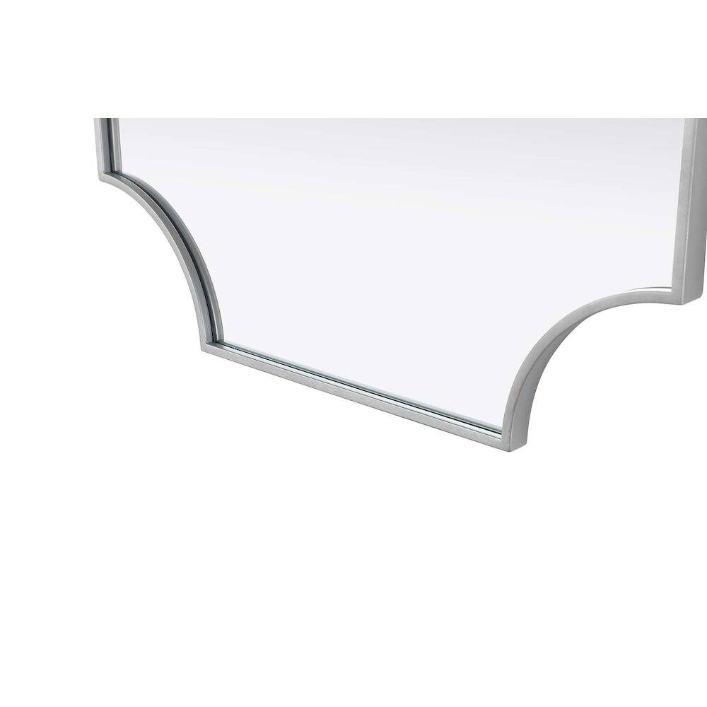 Alt View 4. Elegant Kitchen and Bath - Notched Metal Mirror 24x42 inch in Silver - Silver.