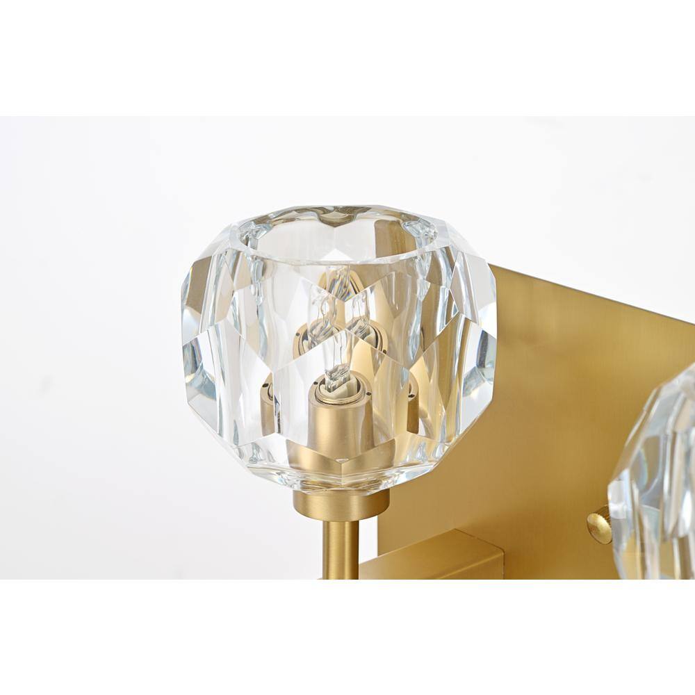 Back. Elegant Lighting - Graham 5 Light Wall Sconce in Gold - Gold And Clear.
