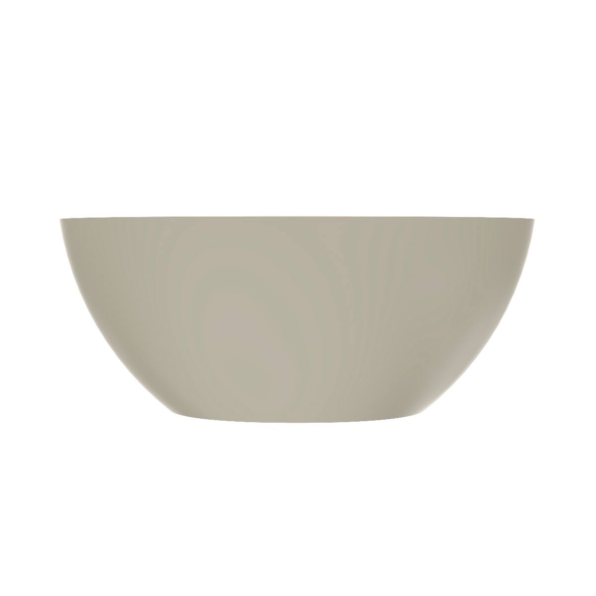Alt View 6. Loheer - Loheer 55 Inch Freestanding Solid Surface Soaking Bathtub Matte Light Beige Oval Center Drain - Light beige.