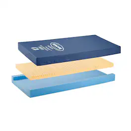 Invacare - Softform Premier Hospital Bed Mattress 84" x 36" x 6" with Fluid-Resistant Cover - Blue