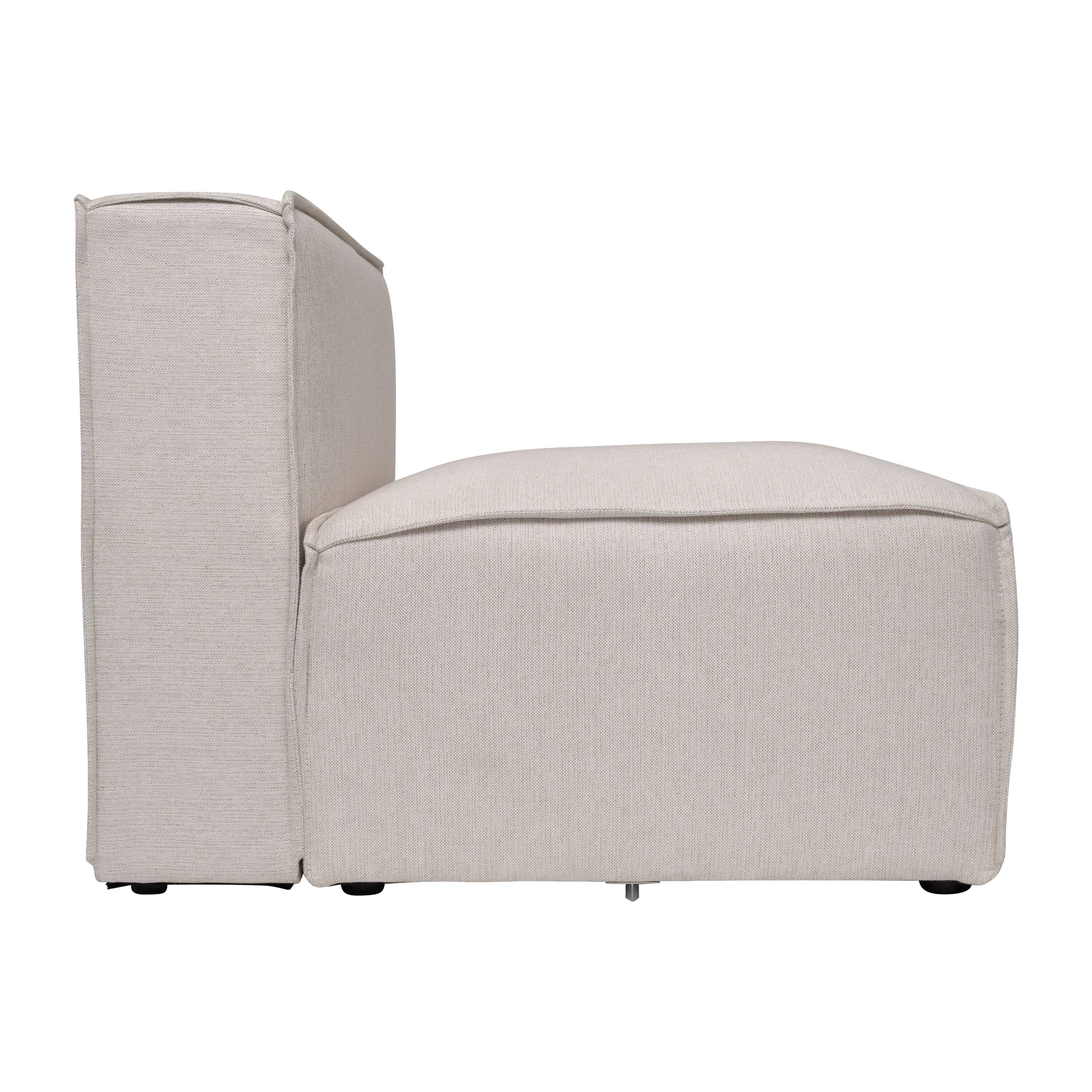Alt View 8. Emma + Oliver - Farmount Modular Armless Middle Chair - Cream.