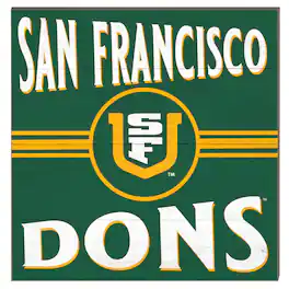 Jardine - San Francisco Dons 10" x 10" Retro Team Sign - Green