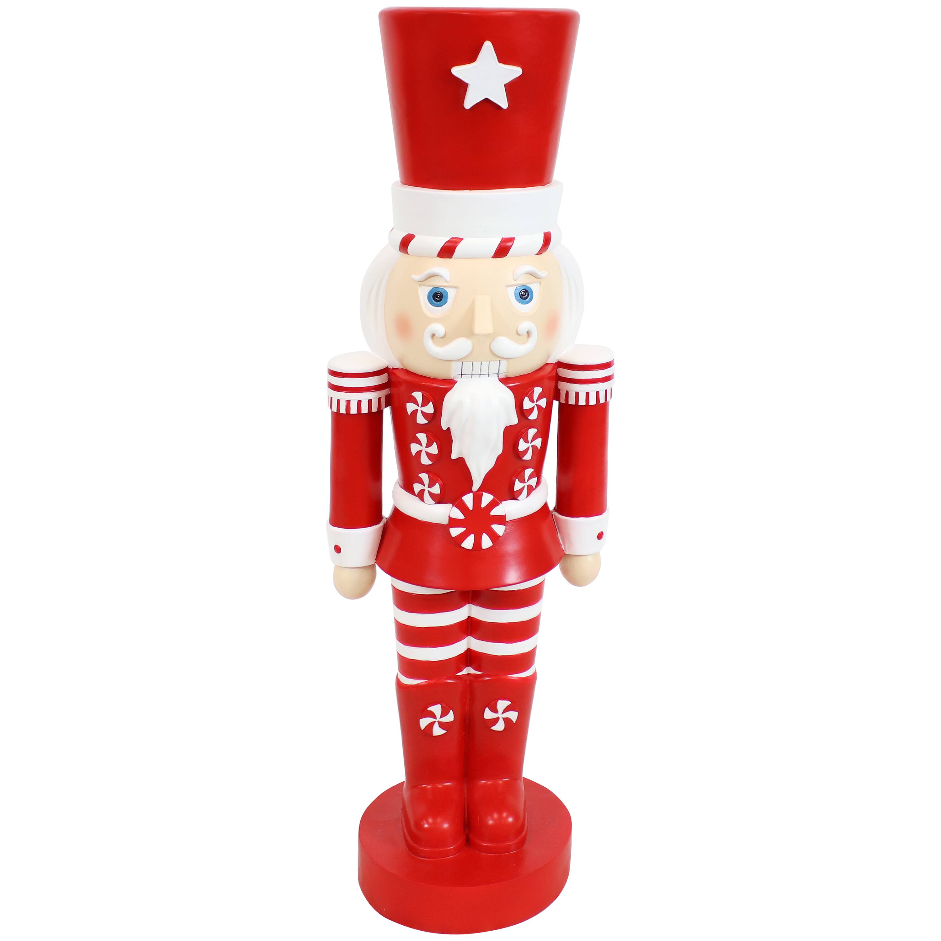 Sunnydaze - Alfonso the Noble Indoor and Outdoor Nutcracker Statue - 36 in - Red