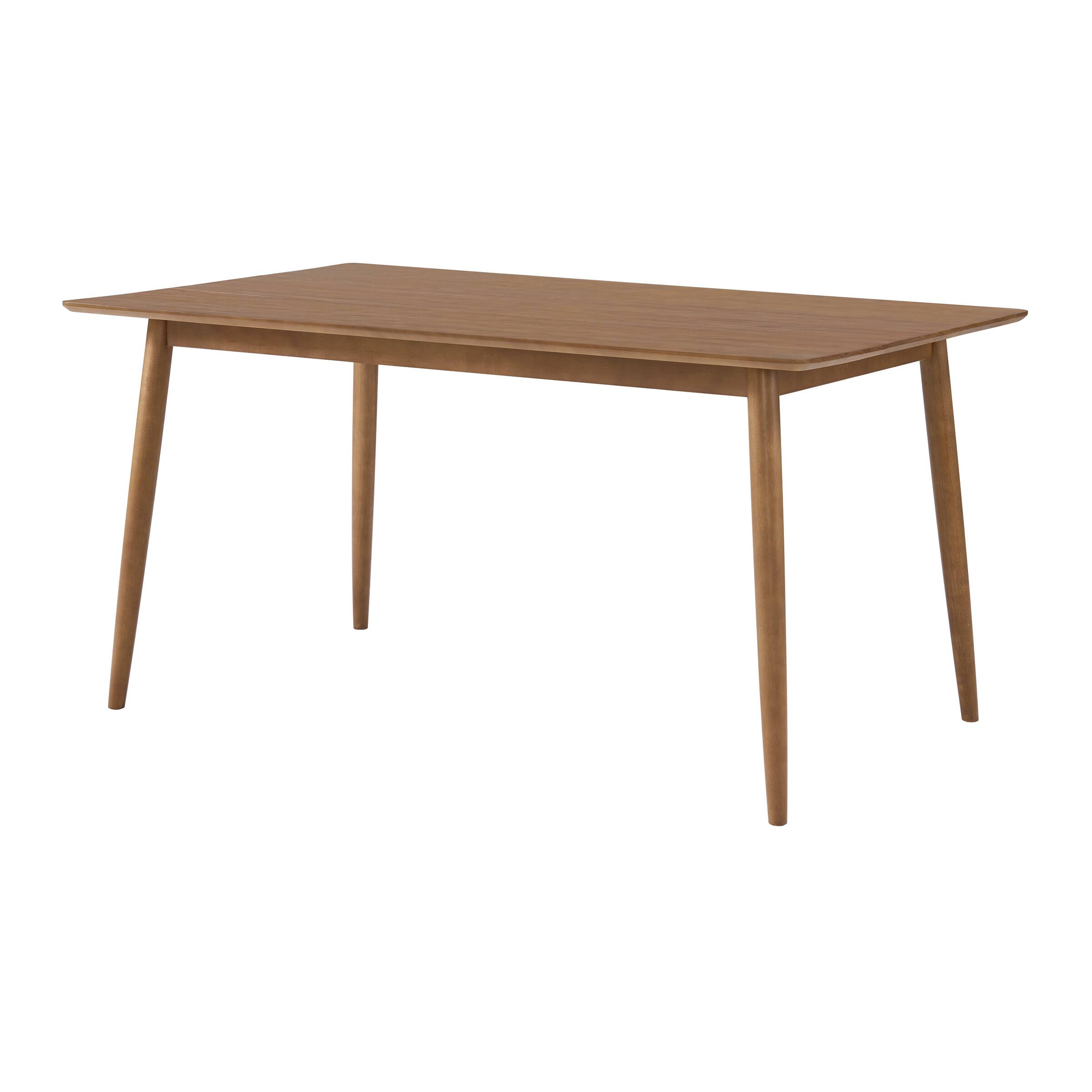 Front. Alaterre Furniture - 59 in. Wood Mid Century Modern Dining Table - Warm Pecan.