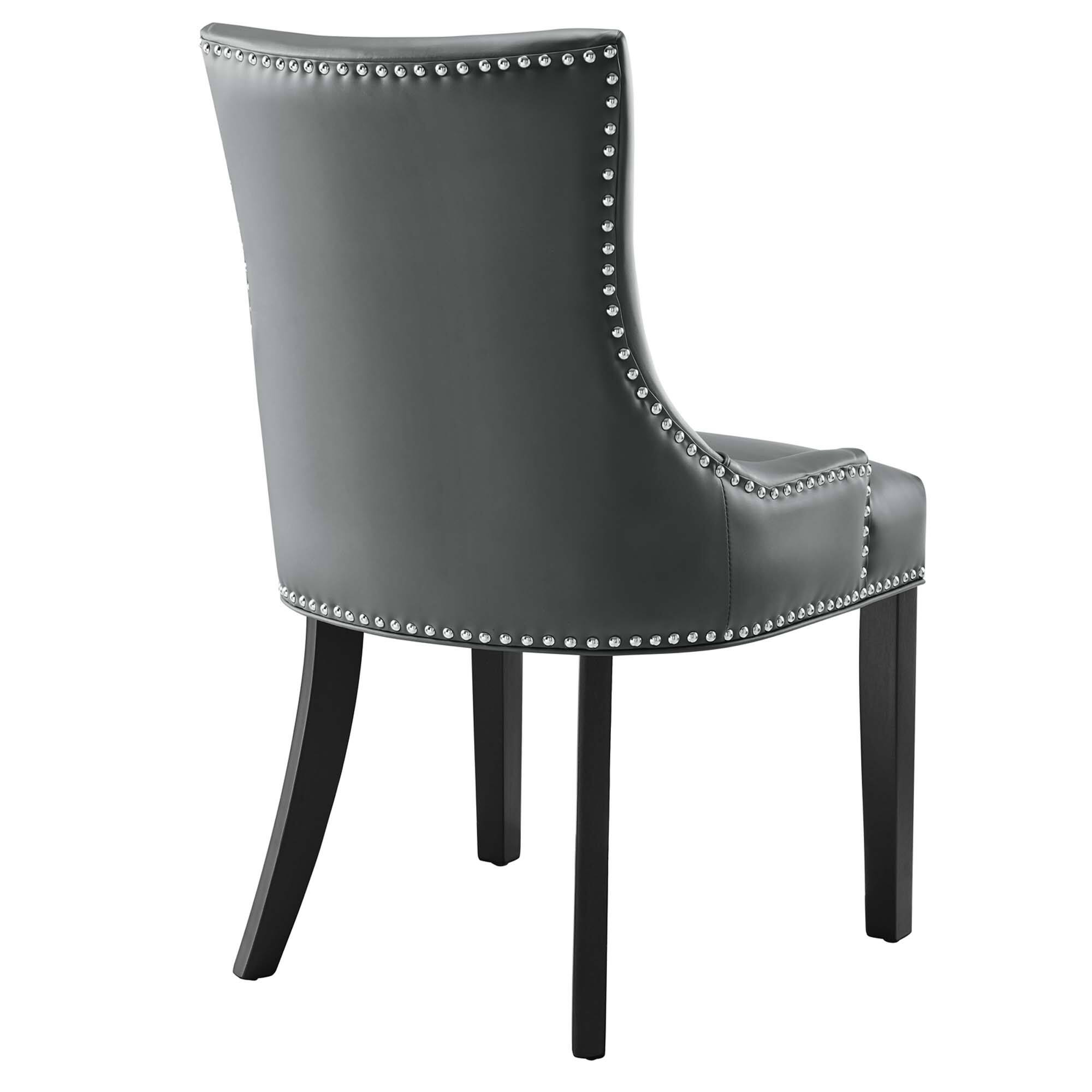 Back. Modway - Marquis Vegan Leather Dining Chair by Modway - Gray.