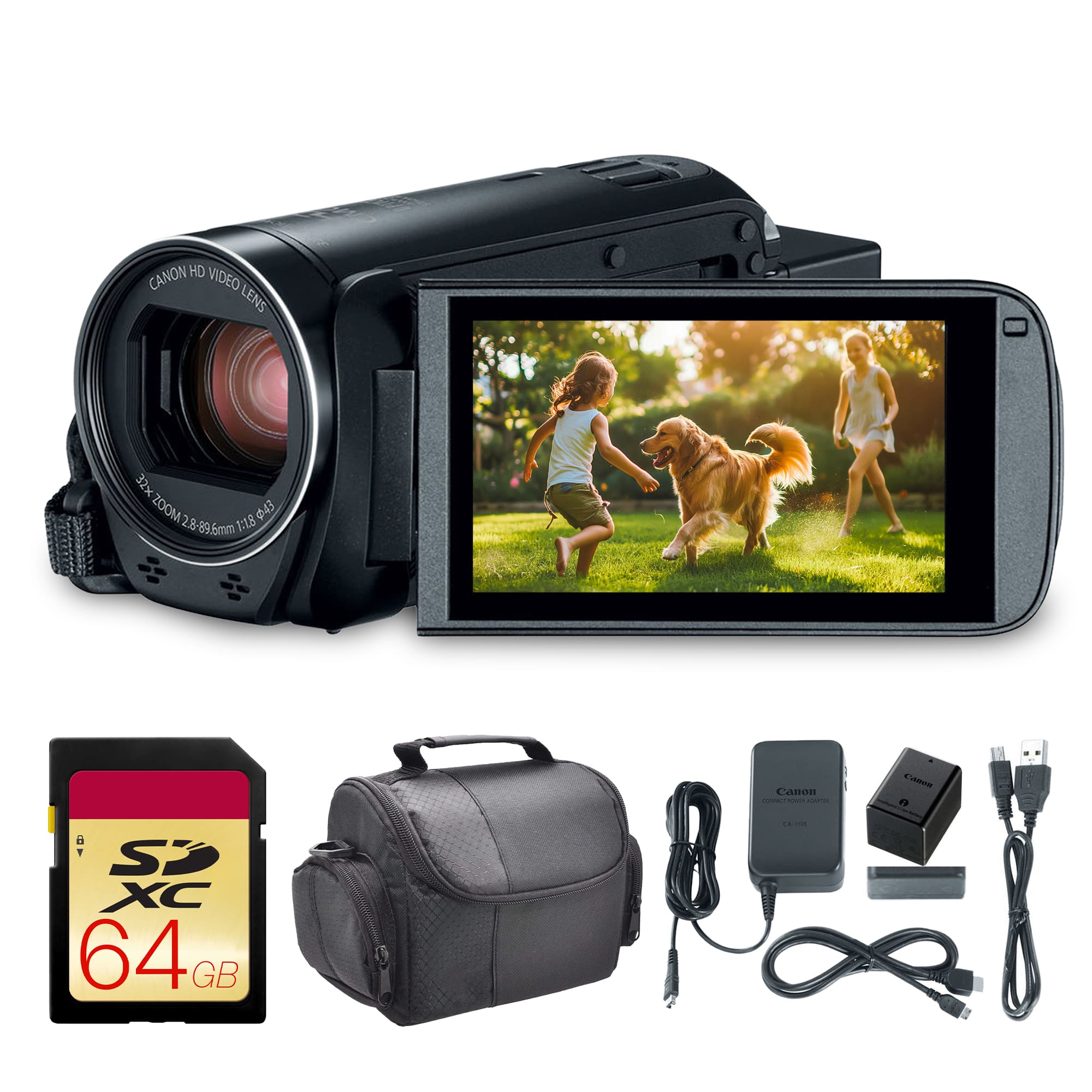 Canon - VIXIA HF R800 Camcorder (1960C002) 64GB Card Bundle
