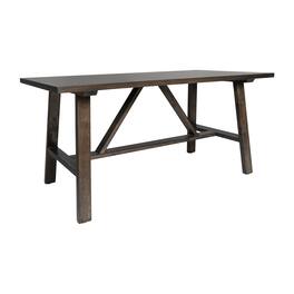 Flash Furniture - Eli Solid Wood Farmhouse Coffee Table, Trestle Style Accent Table in Dark - Gray