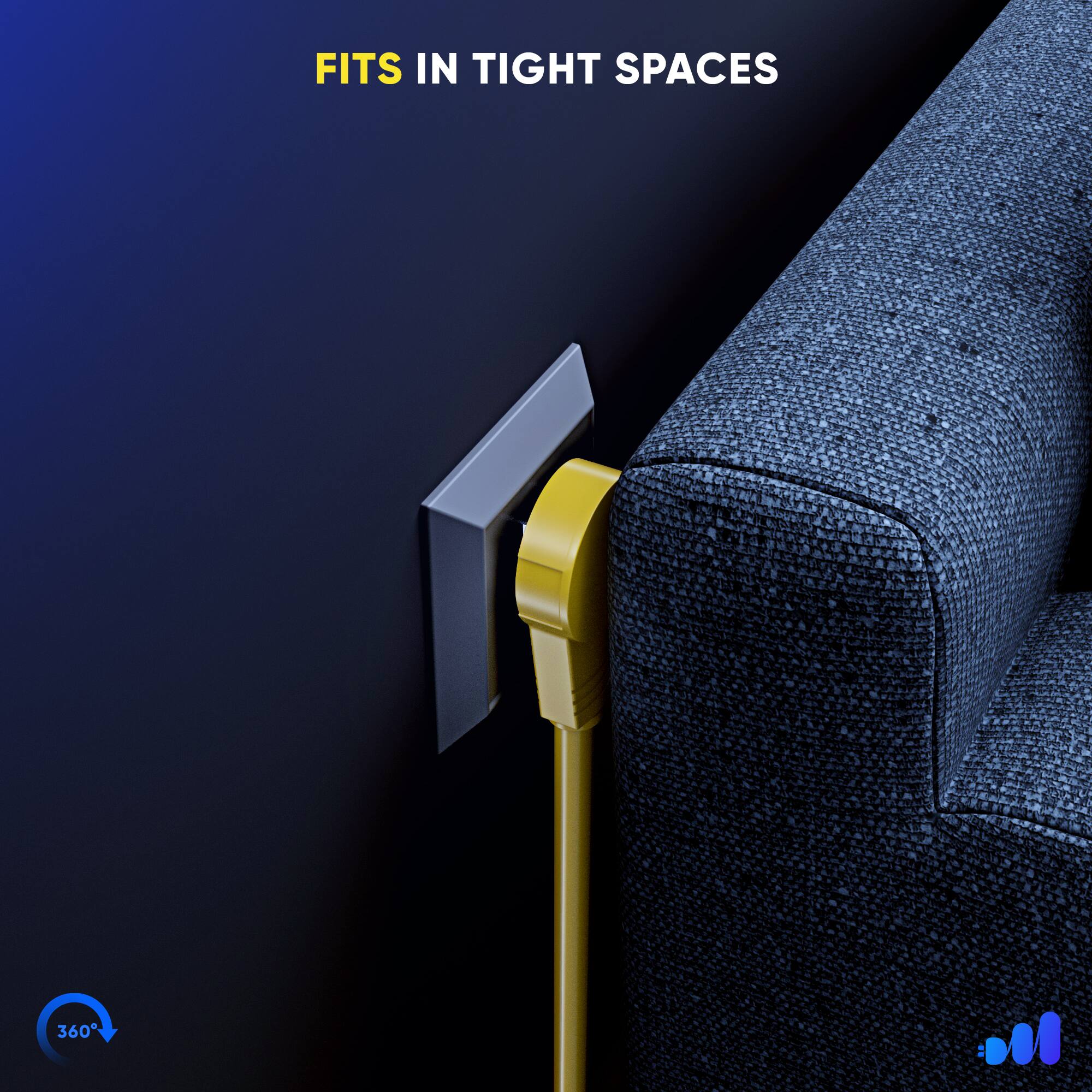 FITS IN TIGHT SPACES 360°