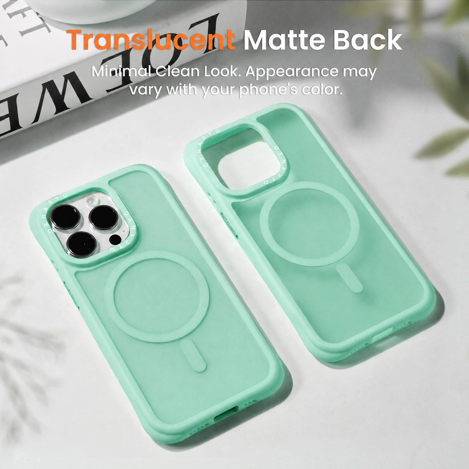 Translucent Matte Back  
Minimal Clean Look. Appearance may vary with your phone's color.