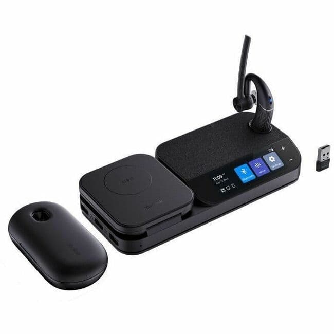 Yealink - BH71 Workstation Pro Earset - Microsoft Teams Certification - Mono - Micro USB 2.0 - Wired/Wireless - Bluetooth - Black
