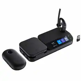 Yealink - BH71 Workstation Pro Earset - Microsoft Teams Certification - Mono - Micro USB 2.0 - Wired/Wireless - Bluetooth - Black