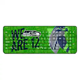 Keyscaper - Seattle Seahawks 2024 Illustrated Limited Edition Wireless Keyboard - Black