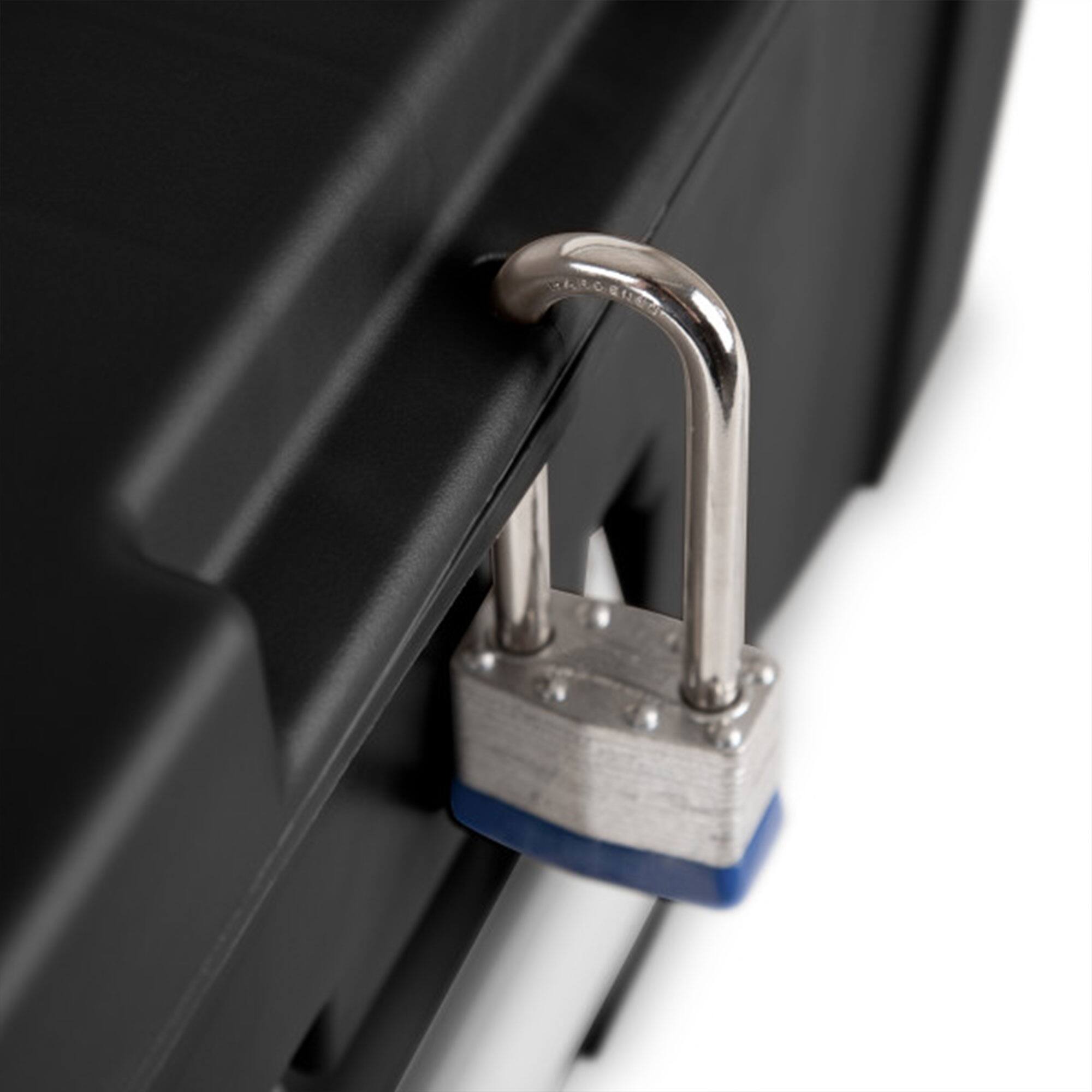 Alt View 8. Sterilite - Sterilite Wheeled Footlocker, Plastic Utility Storage Container, Black, 3 Pack - Black.