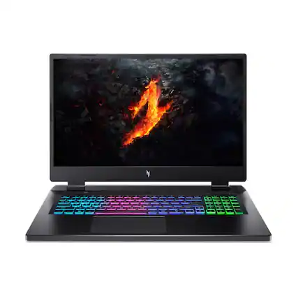 Front. Acer - Nitro 17 Gaming Notebook NVIDIA GeForce RTX 4060 - 16GB RAM - 1TB SSD - AN17-72-734A - Black.