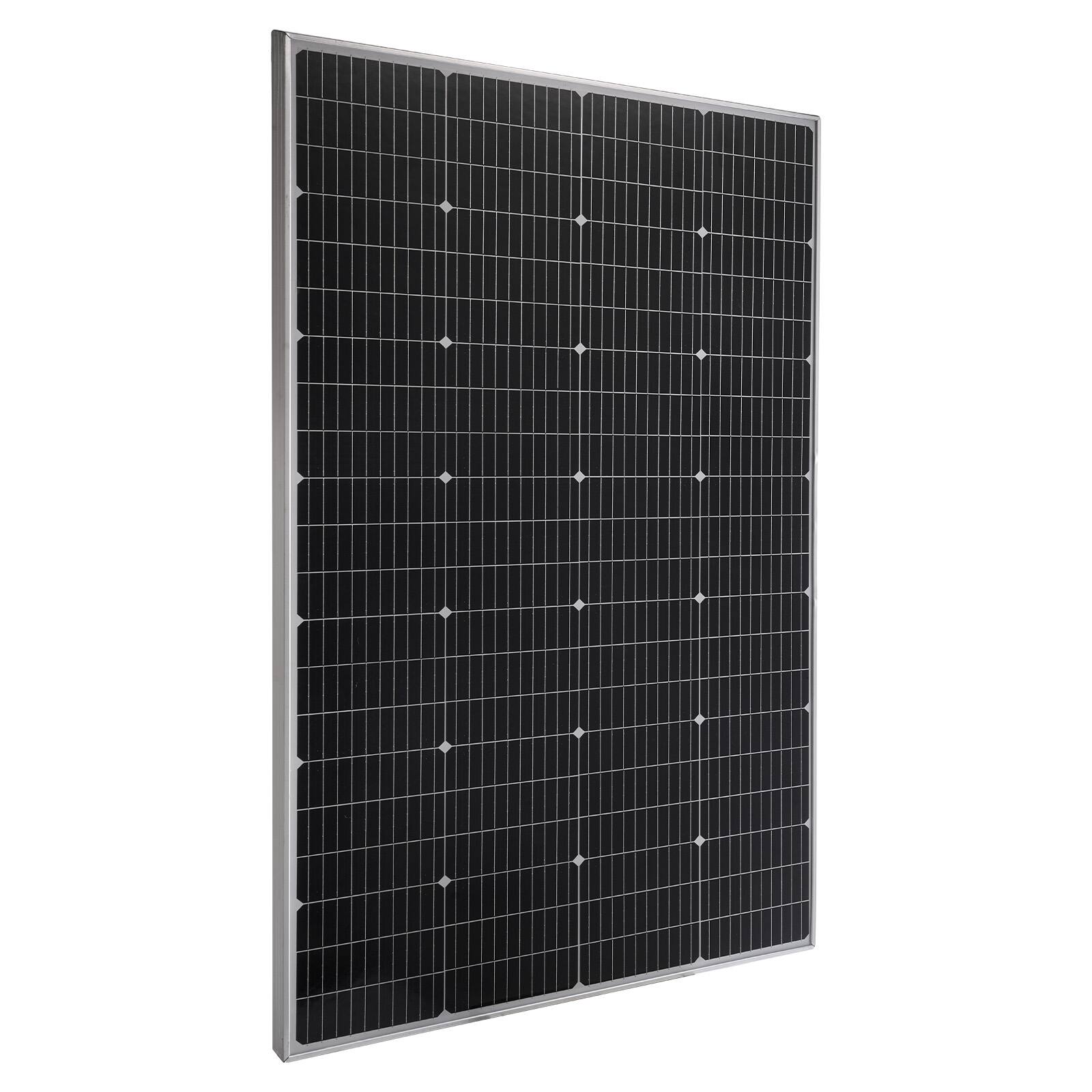 Alt View 5. VEVOR - 200W Monocrystalline Solar Panel, 23% High-Efficiency Mono PV Module with Stable MC4 Output & Aluminum Frame - Black.
