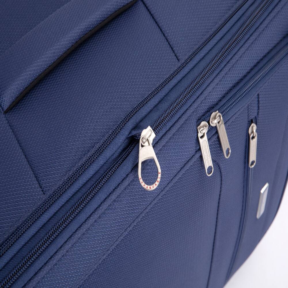 Alt View 7. Ropilly - Ropilly 5 Piece Luggage Set Softshell Suitcase with Spinner Wheels Blue - Blue.