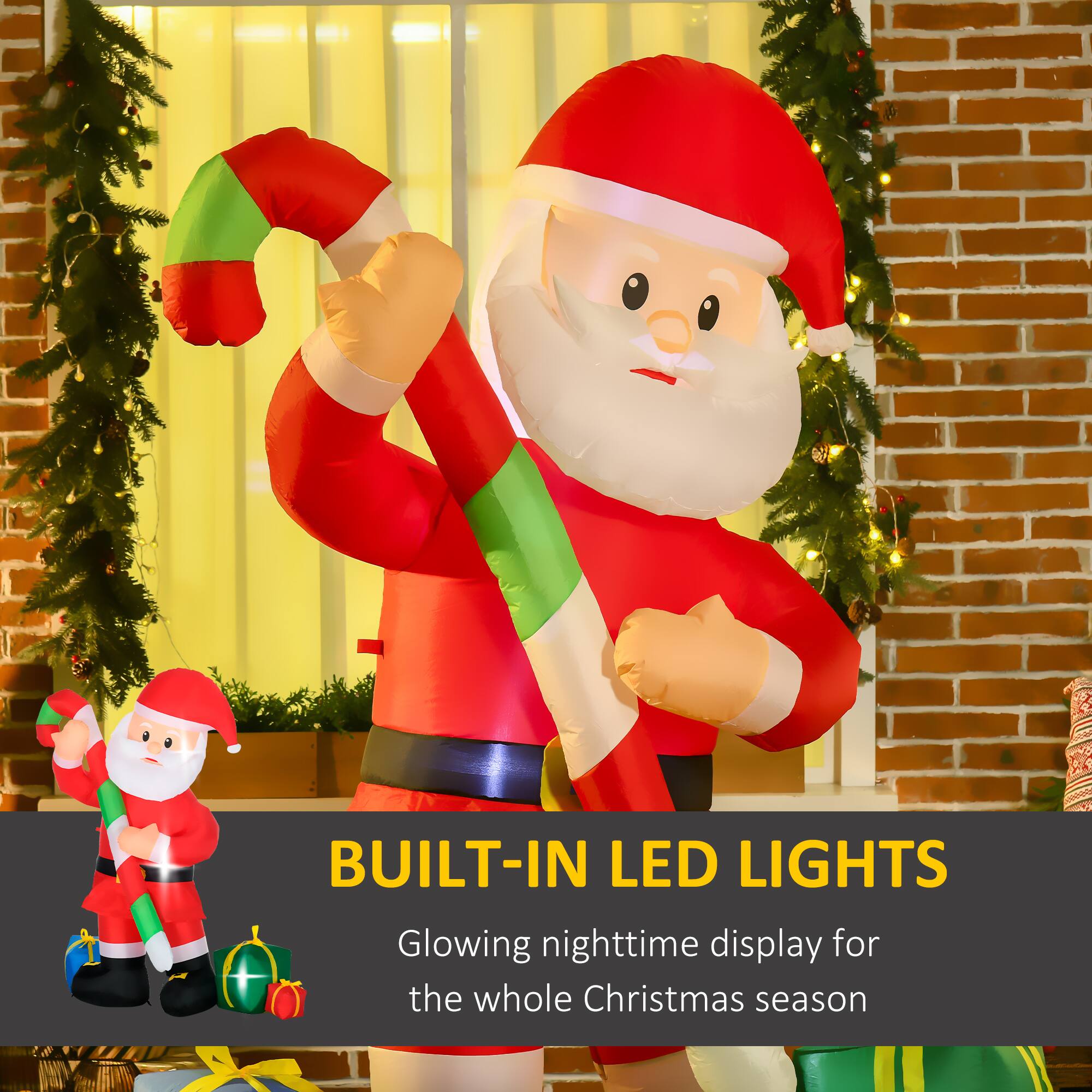 BUILT-IN LED LIGHTS  
Glowing nighttime display for the whole Christmas season
