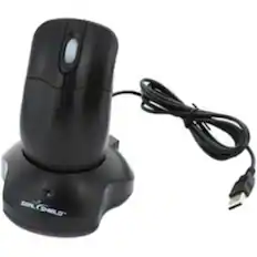 Front. Seal Shield - Seal Shield Seal Storm Mouse - Optical - Wireless - Radio Frequency - Rechargeable - Black - 1000 dpi - Scroll Wheel - 2 - Black.