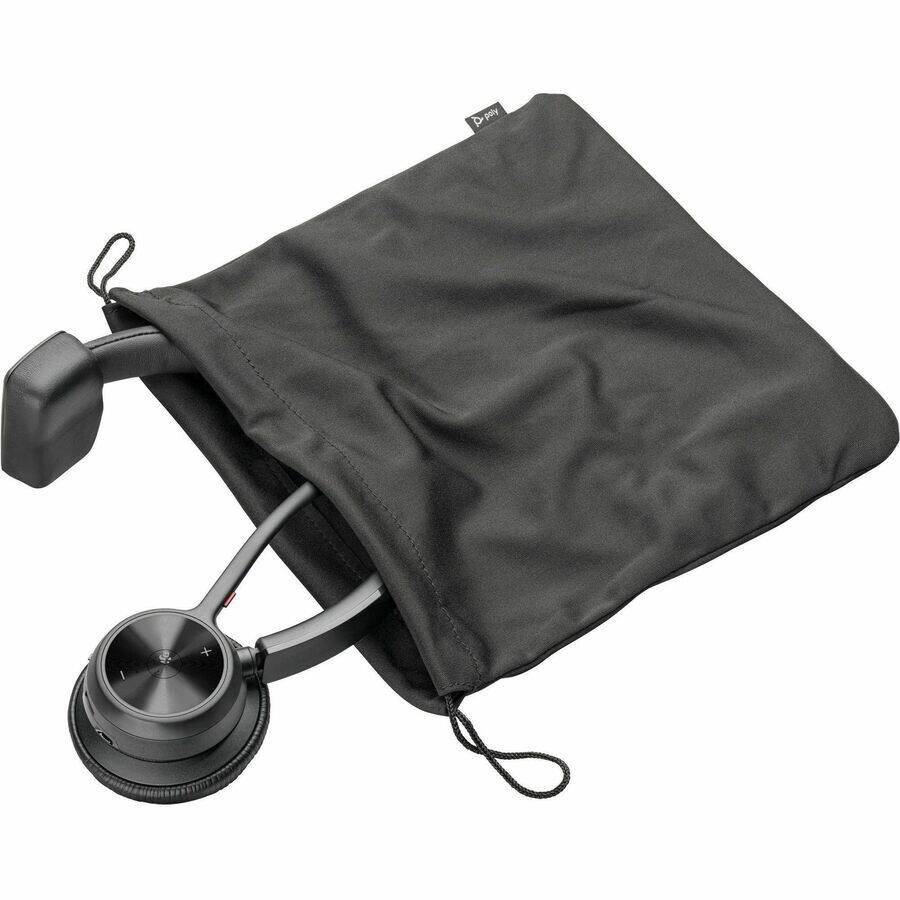 Alt View 1. HP - Poly Voyager 4310 Microsoft Teams Certified USB-C Headset + BT700 Dongle - Microsoft Teams Certification - Google - Black.