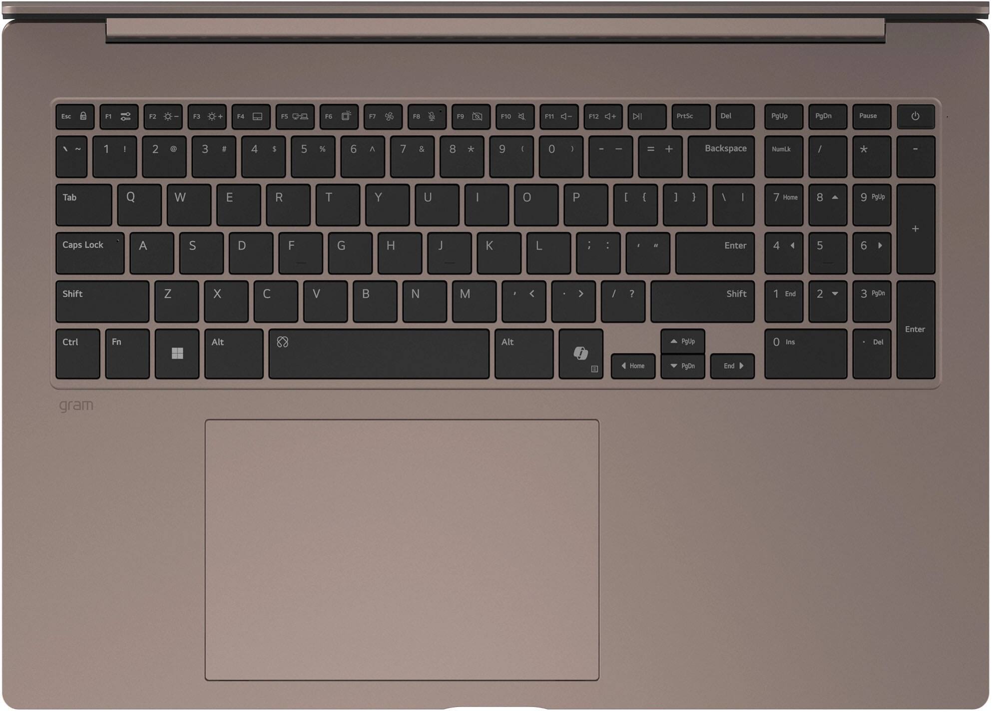 Esc F1 F2 F3 + F4 F5 F6 F7 F8 F9 F10 F11 F12 <+ DE PreSc Del PoUp PgDn Pause - 1 2 3 4 5 6 7 8 9 0 - = Backspace NumLk / * - Tab Q W E R T Y U I O P [ ] \ A S D F G H J K L ; ' Enter 4 5 6 7 8 9 0 - + Shift Z X C V B N M , . / Enter 4 5 6 7 8 9 0 - + Shift 1 2 3 4 5 6 7 8 9 0 - + Ctrl Fn Alt PrSc Del PgUp PgDn Pause Home End PgUp PgDn Enter gram