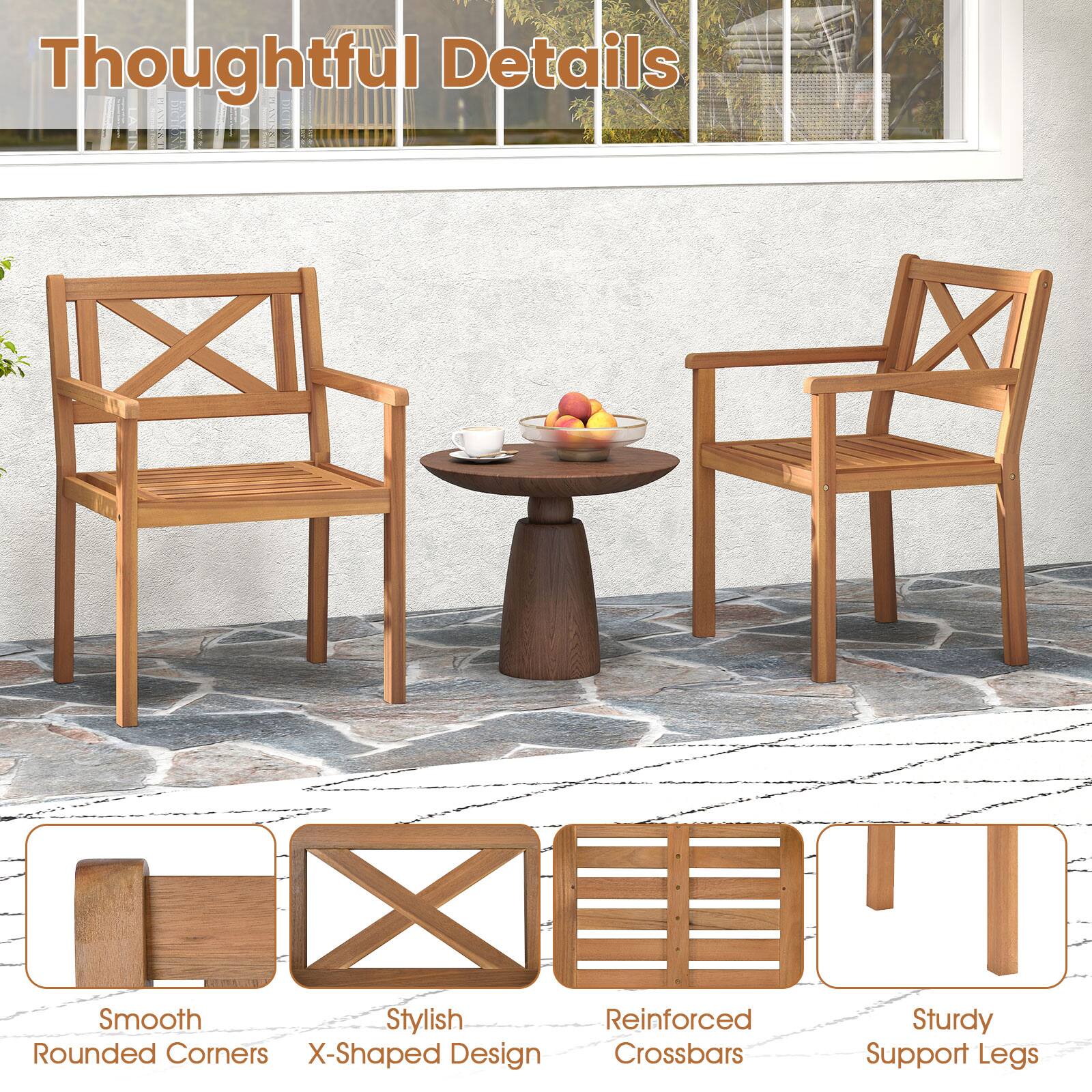 Thoughtful Details

- Smooth Rounded Corners
- Stylish X-Shaped Design
- Reinforced Crossbars
- Sturdy Support Legs