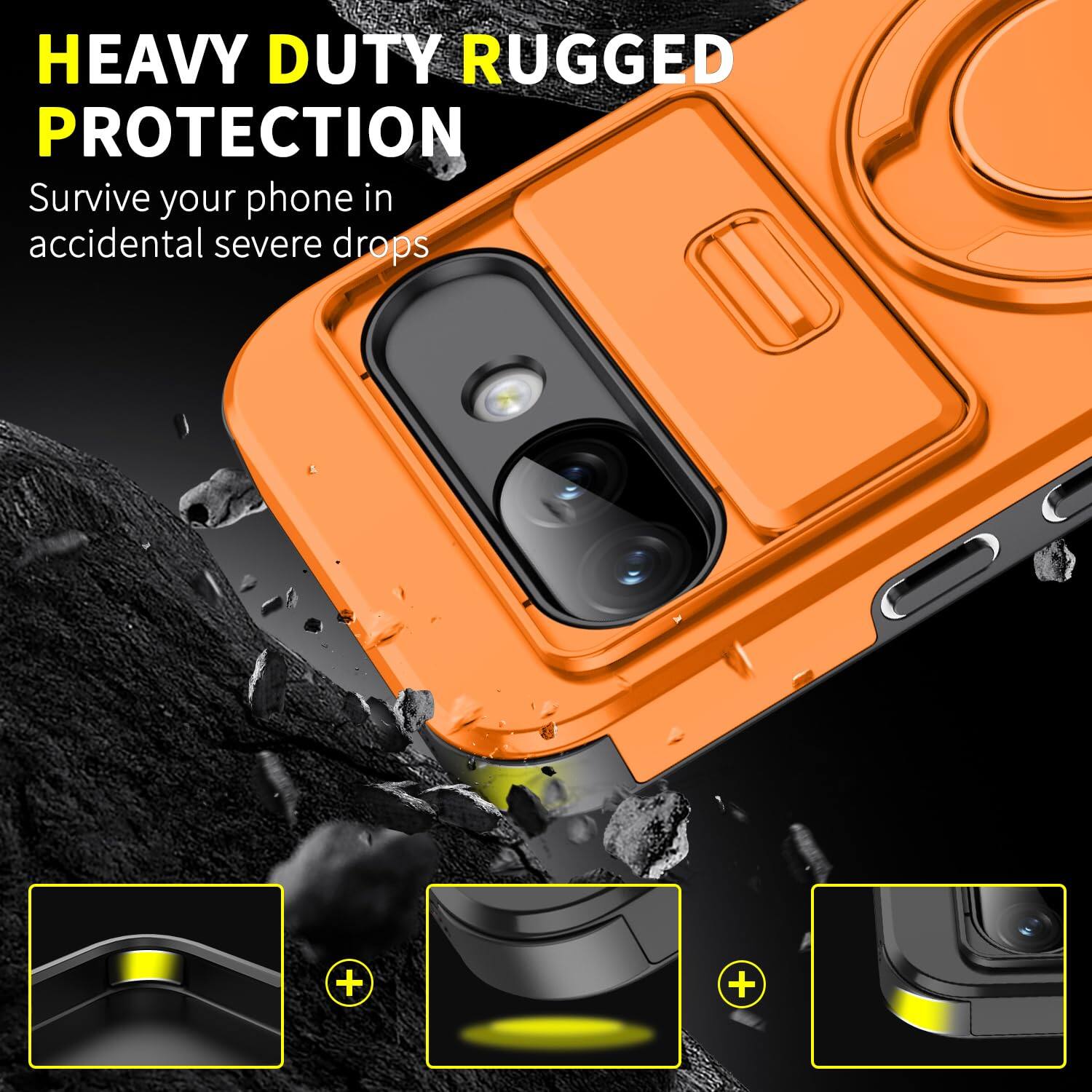 HEAVY DUTY RUGGED PROTECTION  
Survive your phone in accidental severe drops