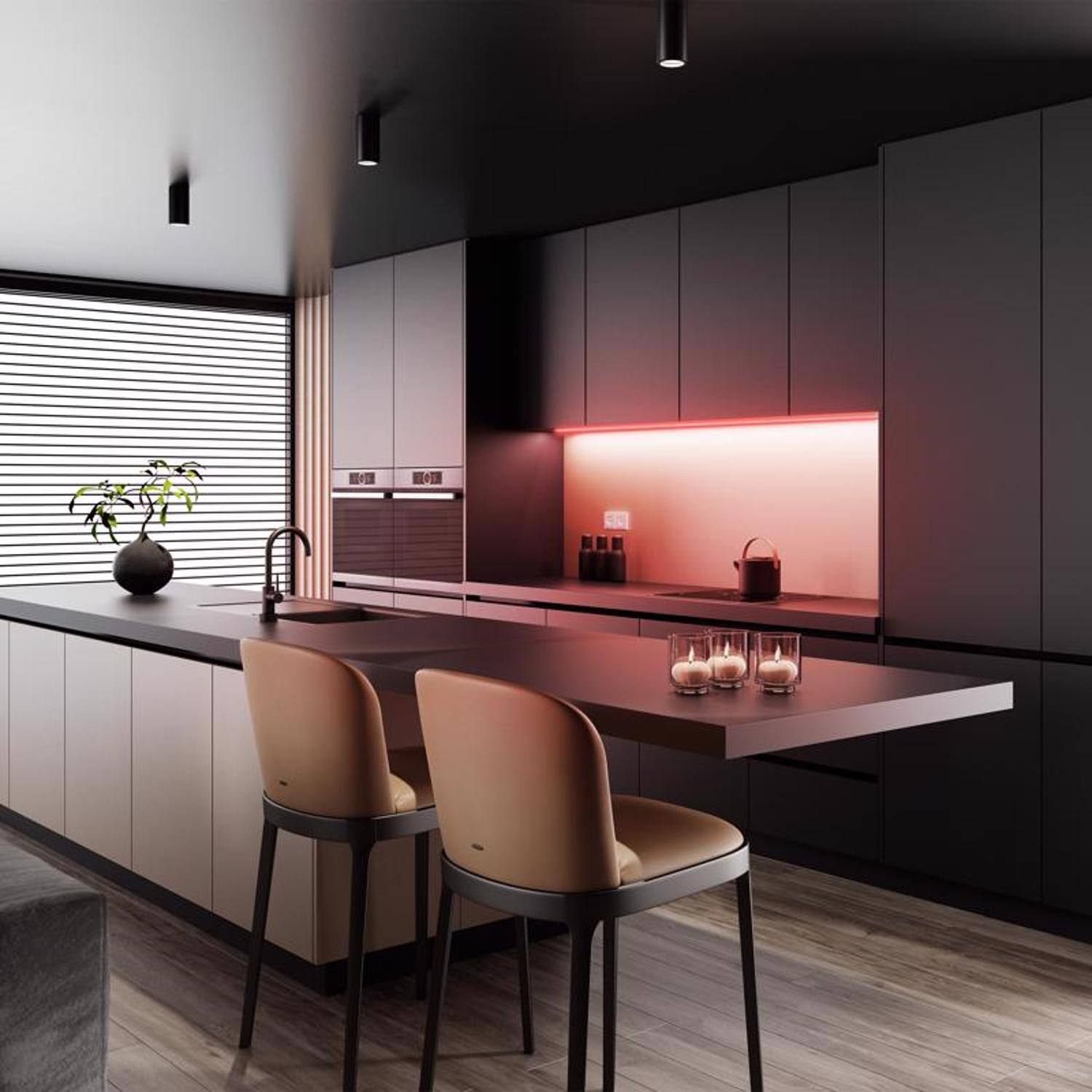 Left. FEIT ELECTRIC - Feit 10 ft. L Multicolored Plug-In LED Tape Light 1 pk.