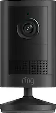 Front. Ring - Ring Outdoor Cam 2K, Battery — Wide-Angle Retinal 2K Video, 6x Enhanced Zoom, Night Vision - Black.