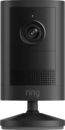 Front. Ring - Ring Outdoor Cam, Battery-powered (newest model) — Wide-Angle Retinal 2K Video, 6x Enhanced Zoom, Night Vision Blk - Black.