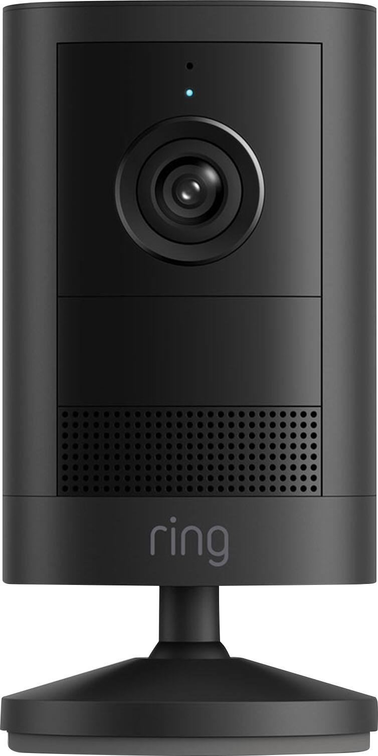 Front. Ring - Ring Outdoor Cam, Battery-powered (newest model) — Wide-Angle Retinal 2K Video, 6x Enhanced Zoom, Night Vision Blk - Black.