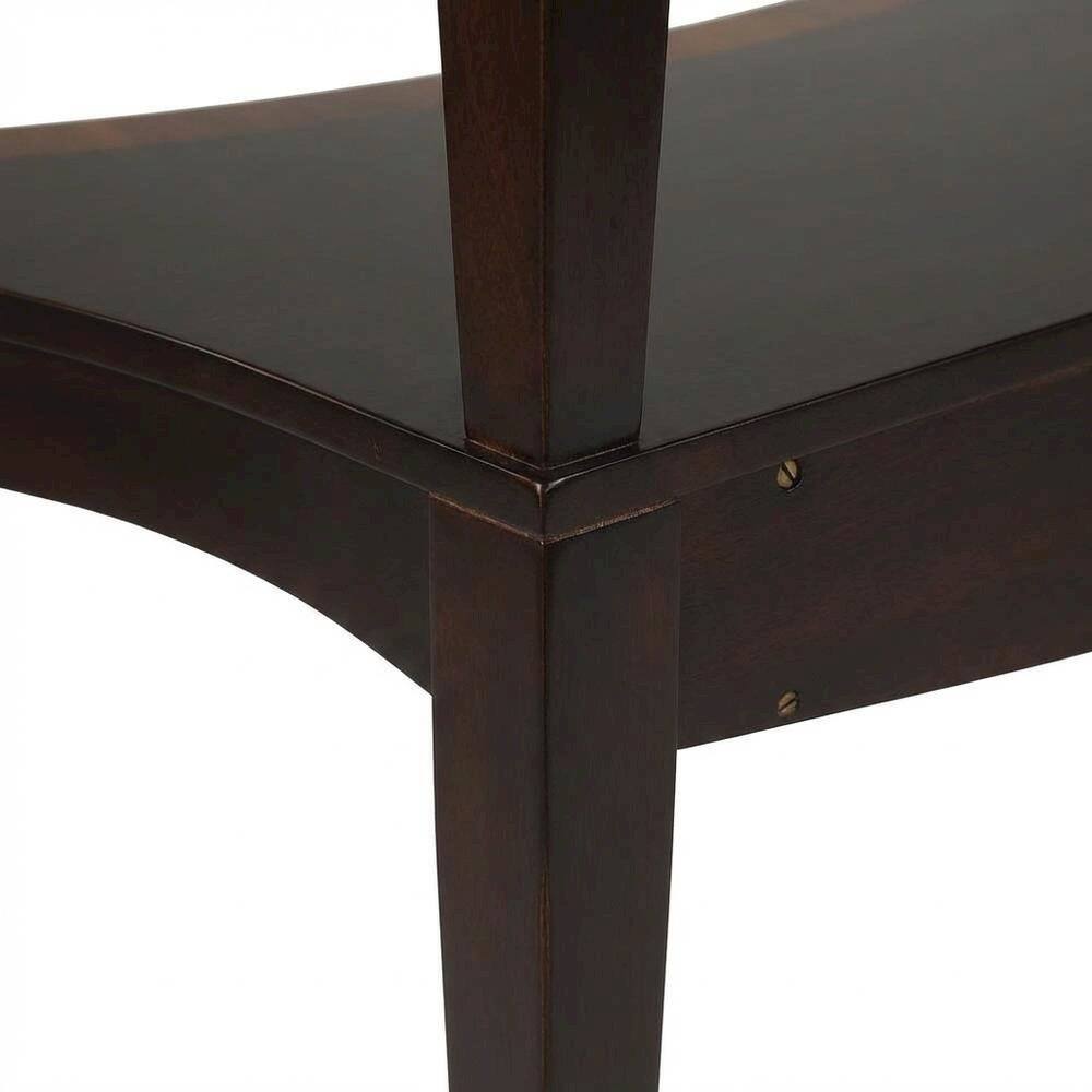 Alt View 1. Starlight Canyon Home - Demilune Console Table, Traditional Sofa Table for Entryway or Hallway - Dark Brown.