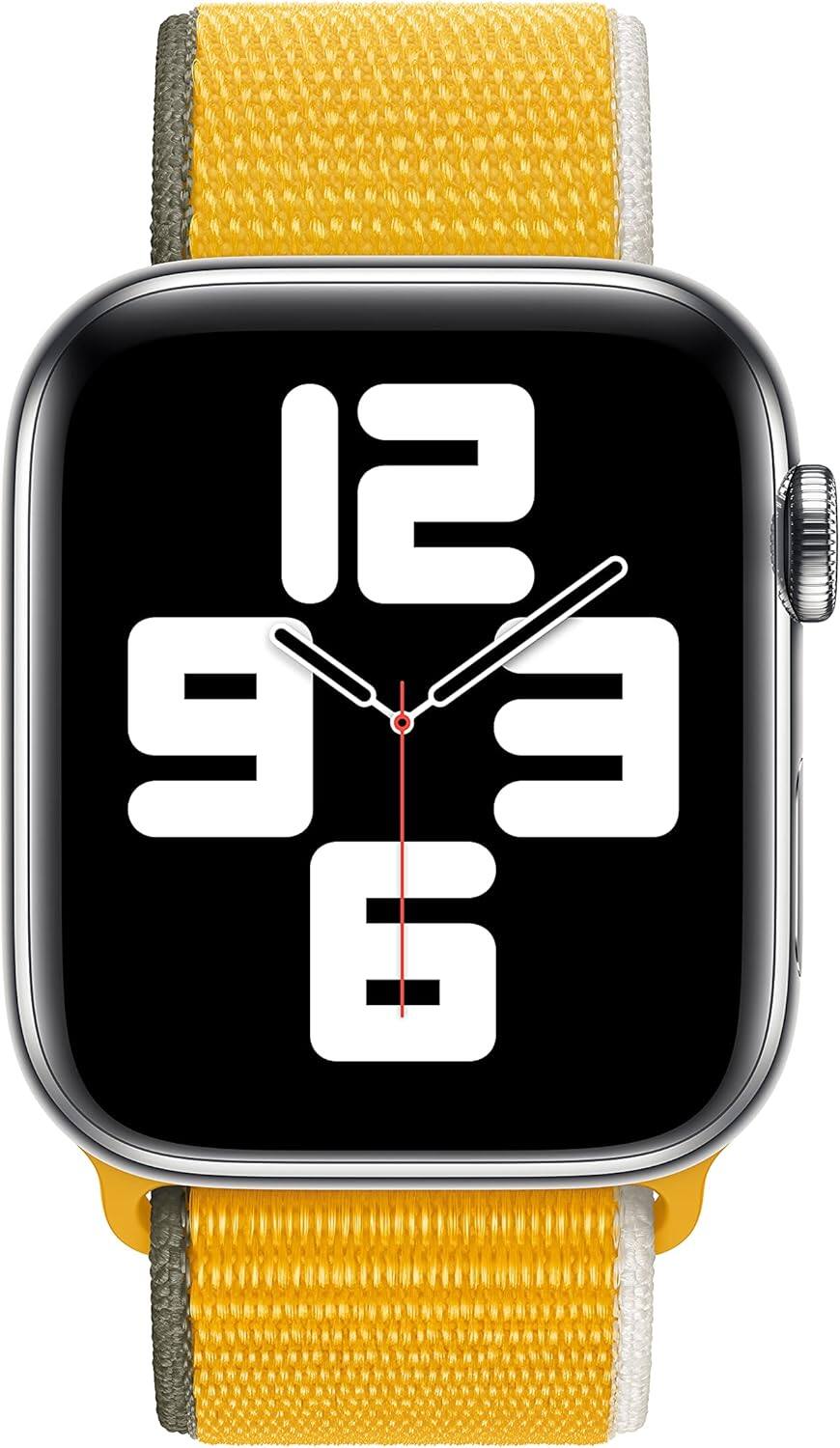 Alt View 2. Apple - Apple Watch Band - Sport Loop (44mm) - Sunflower - Regular - Black.