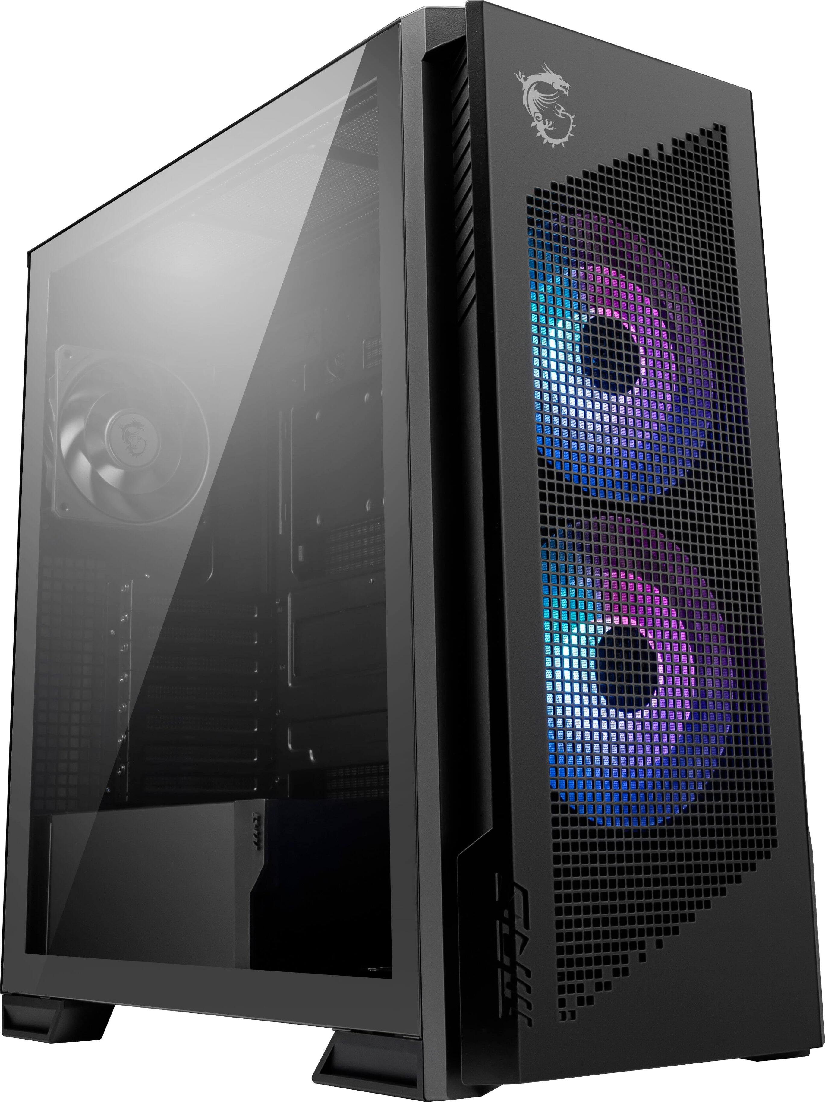 Angle. MSI - MPG Velox 300R Airflow PZ ATX Mid-Tower PC Case - Black.