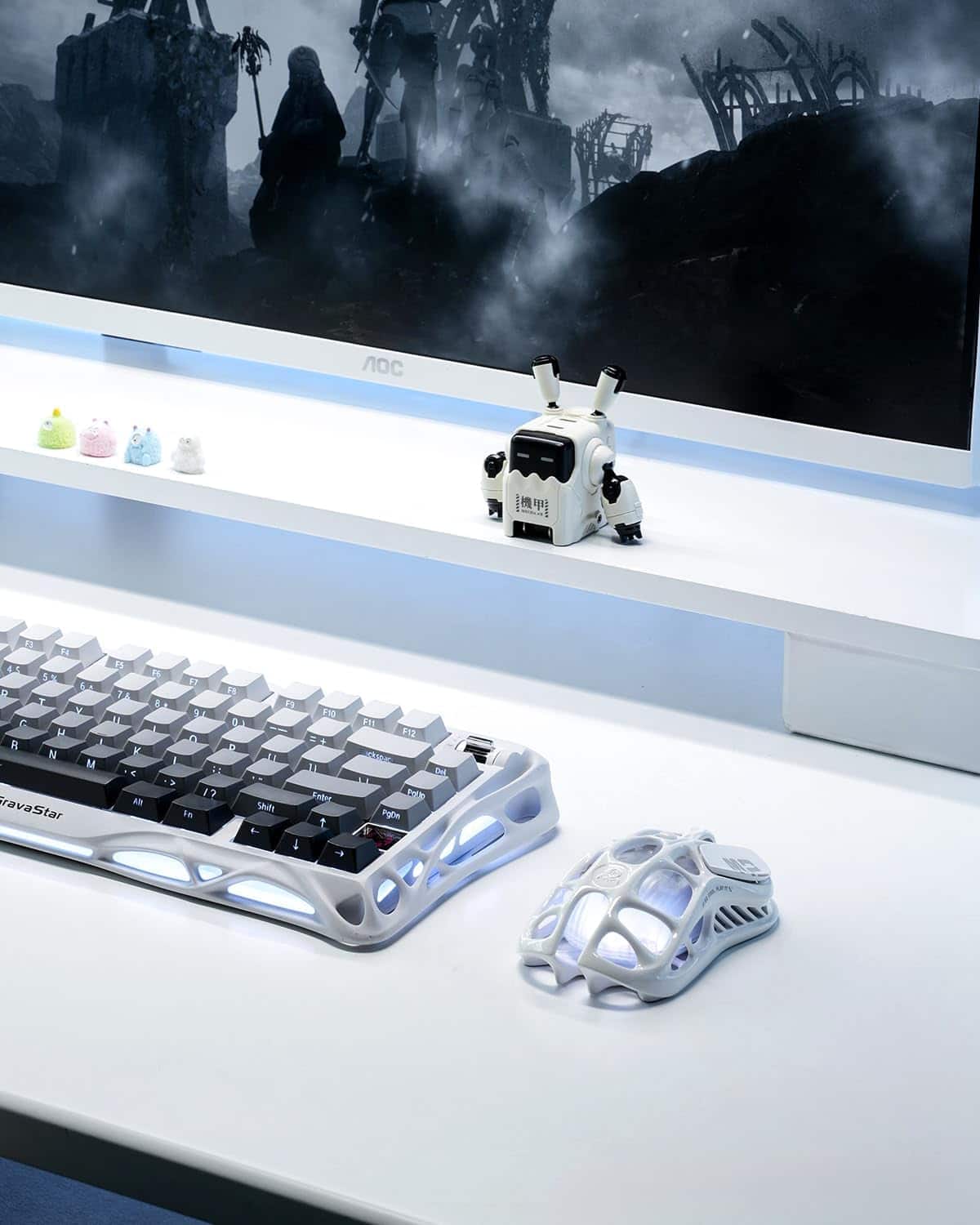 GravaStar Mercury M2 gaming mouse ホワイト GravaStar Mercury M2 Wireless Gaming Mouse with 26000 DPI PAW3395