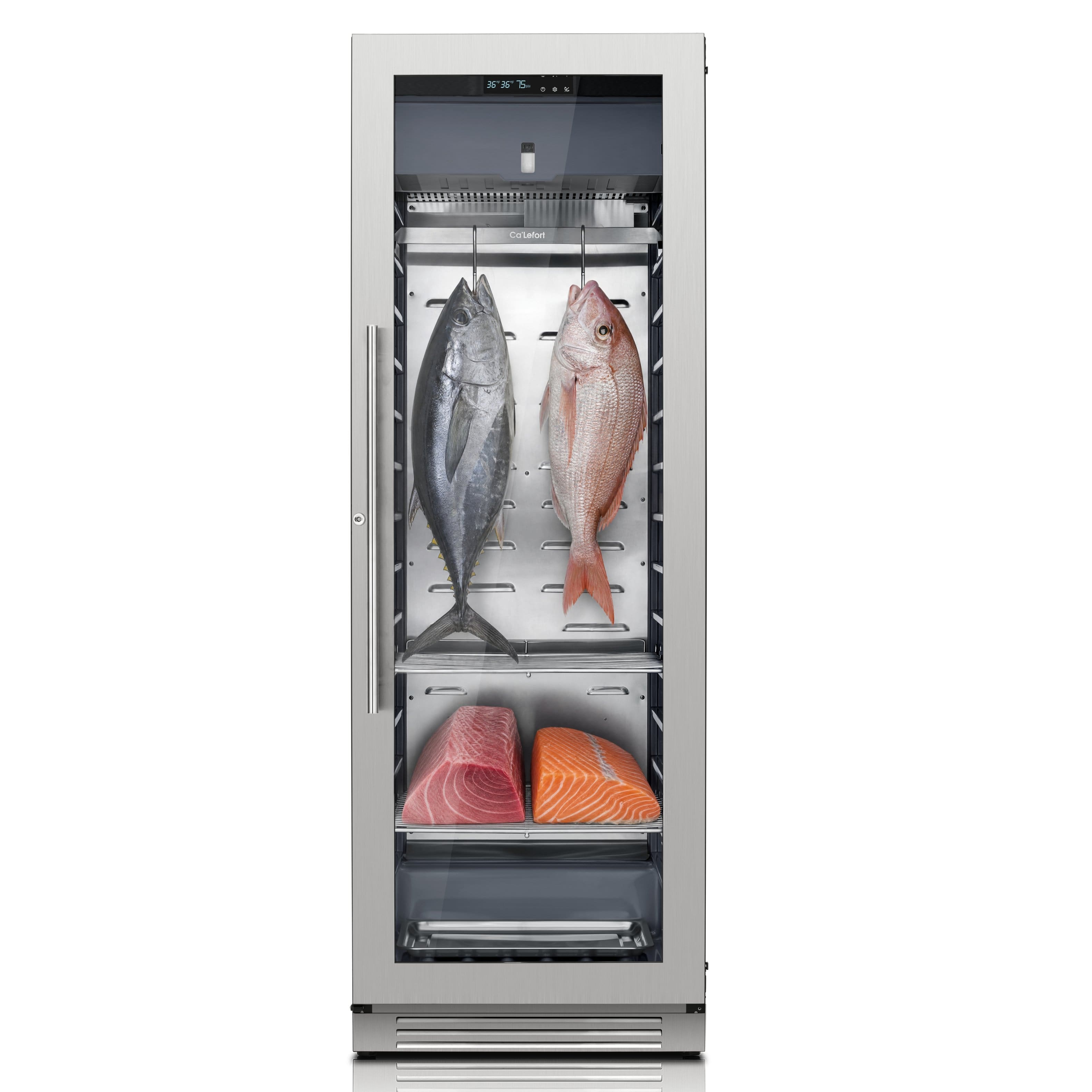 Photos - Freezer Lamb Ca'Lefort - Dry Age Fridge for Steaks, Dry Aging Fridge for Meat, Ribeye, & Ham, Holds 298 lb, - Silver C (12.46 cu.ft)