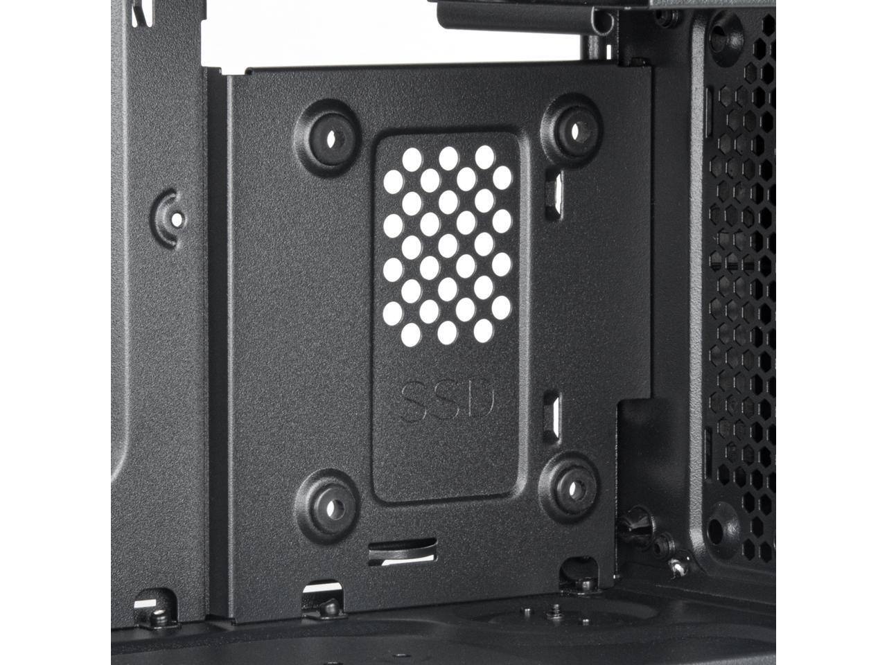 Alt View 6. SilverStone - FARA 313 Compact SST-FA313-B-C Micro-ATX Tower Chassis with Tremendous Storage Drive Compatibility - Black.