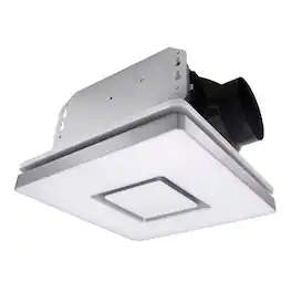 Akicon - Decorative Fan Speed 90 CFM Ceiling Bathroom Exhaust Fan with 18 Watt Dimmable 3CCT LED Light - Silver