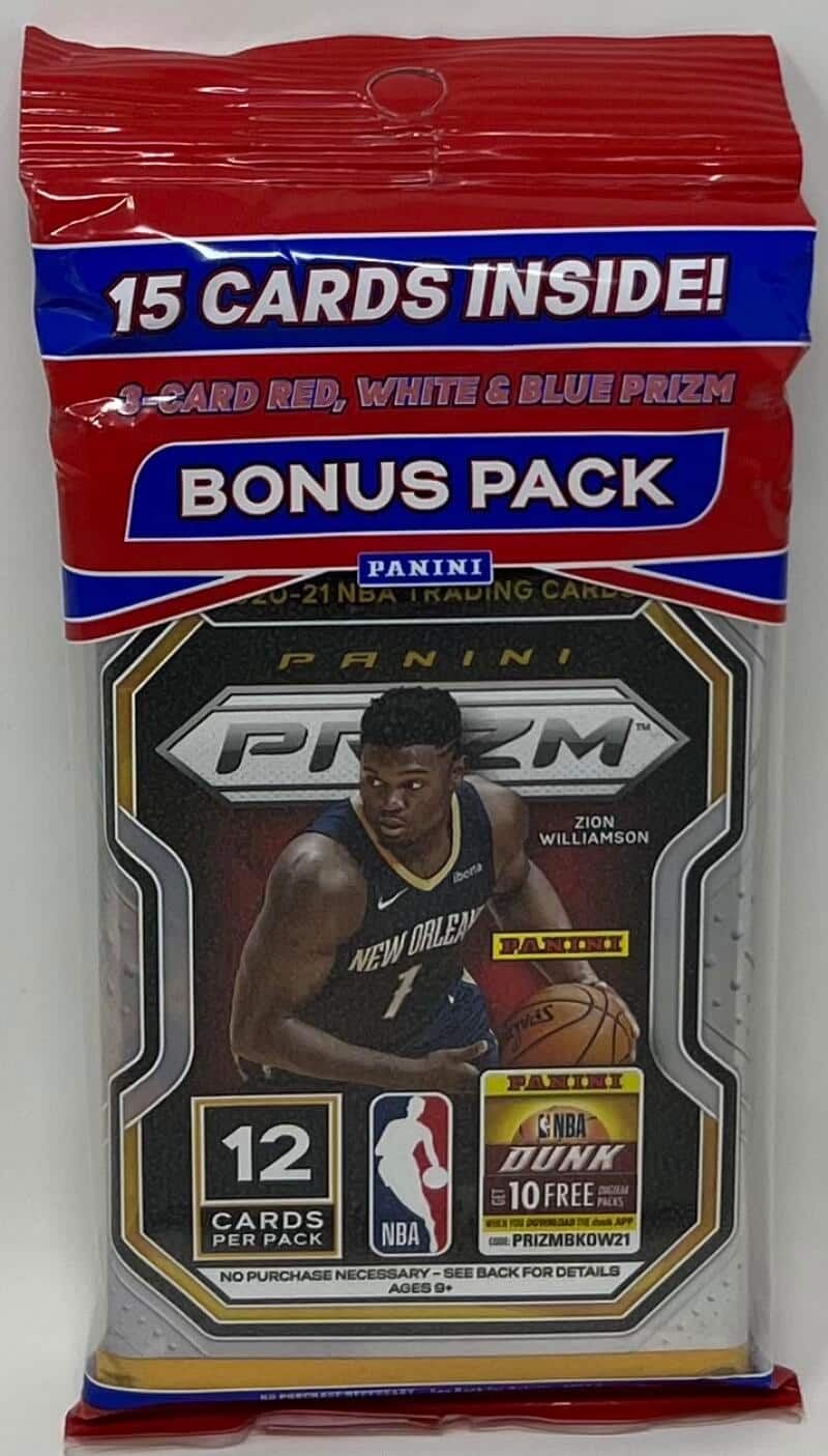 Topps - 2020-21 Panini Prizm Basketball Cello Pack ( Red, White and Blue Prizm)