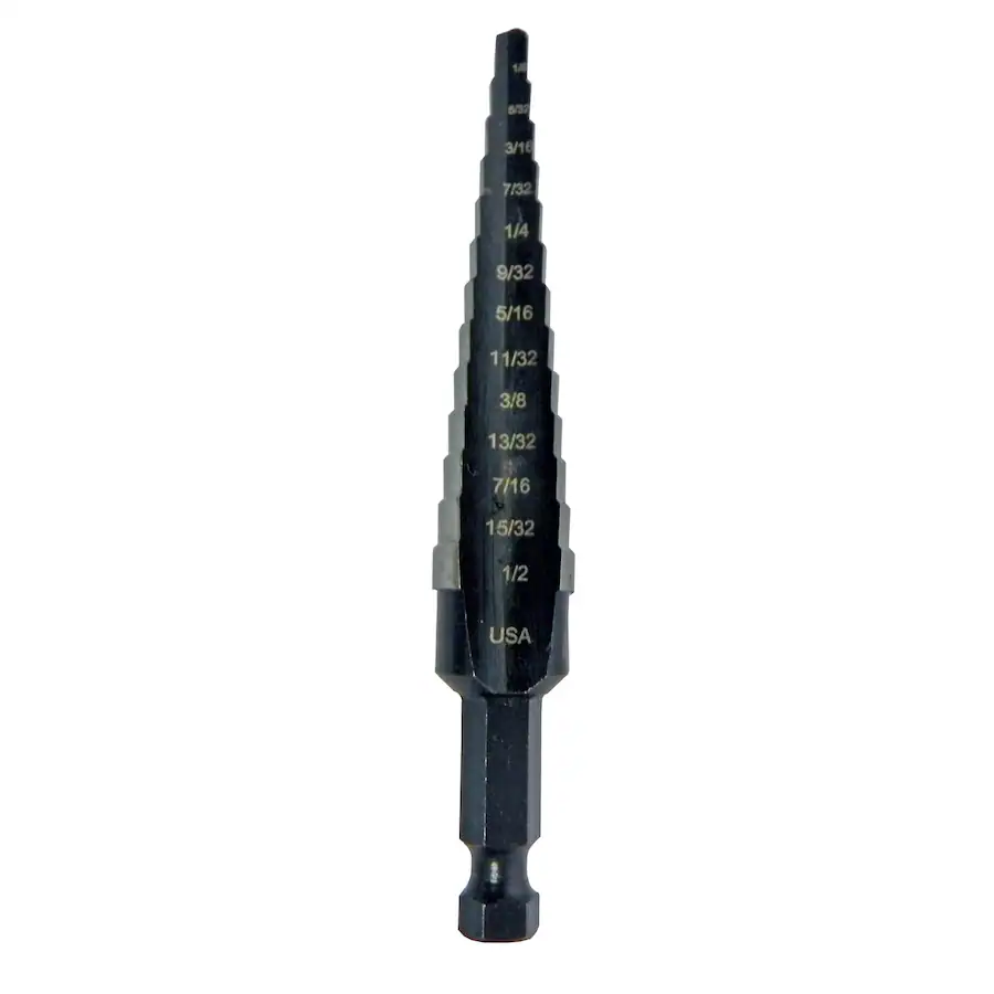 High Speed Bit Irwin Unibit 1/8 to 1/2 High Speed Steel Step Drill Bit Square Shank 1 ...