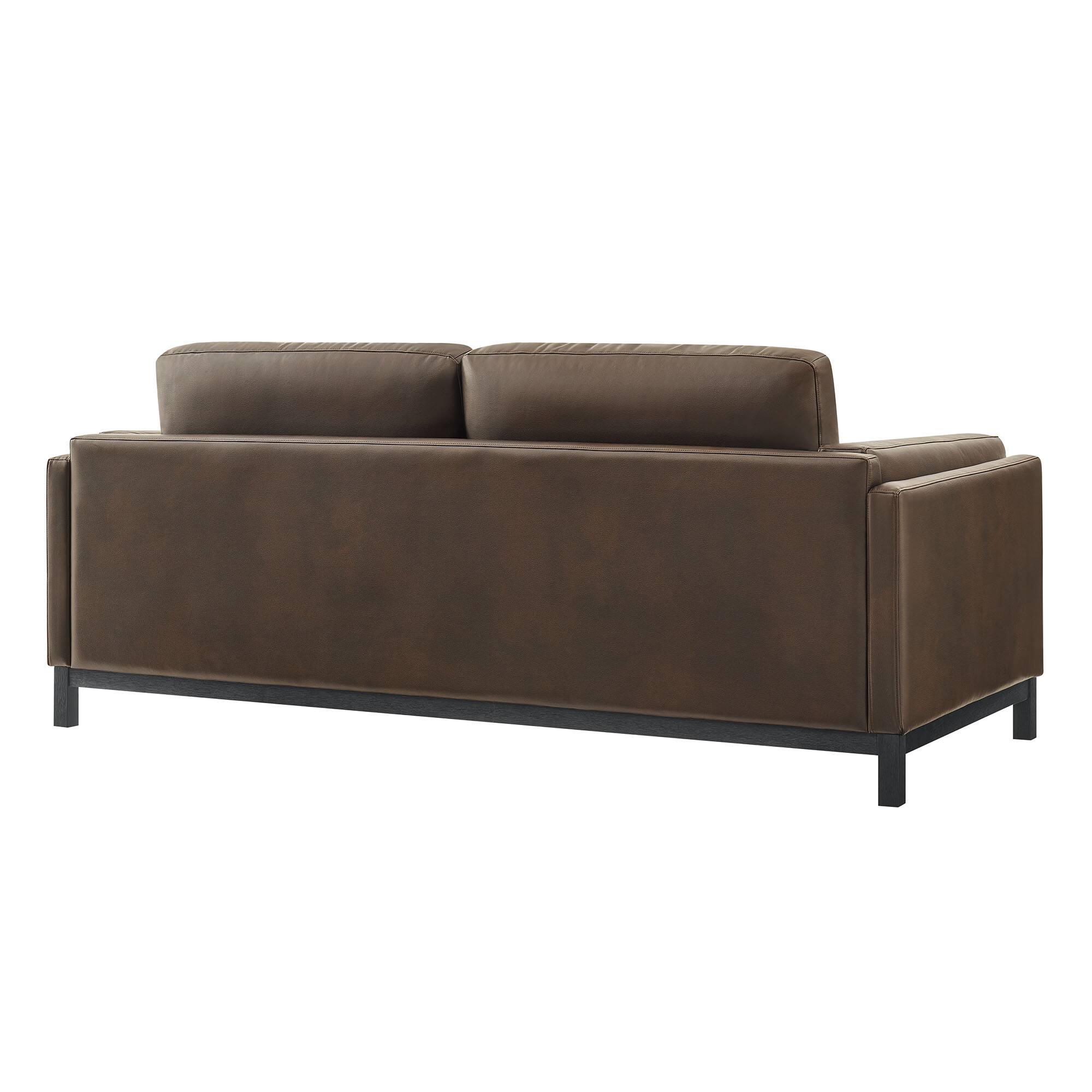 Alt View 4. Modway - Roscoe 81 inch Vegan Leather Sofa by Modway - Espresso.